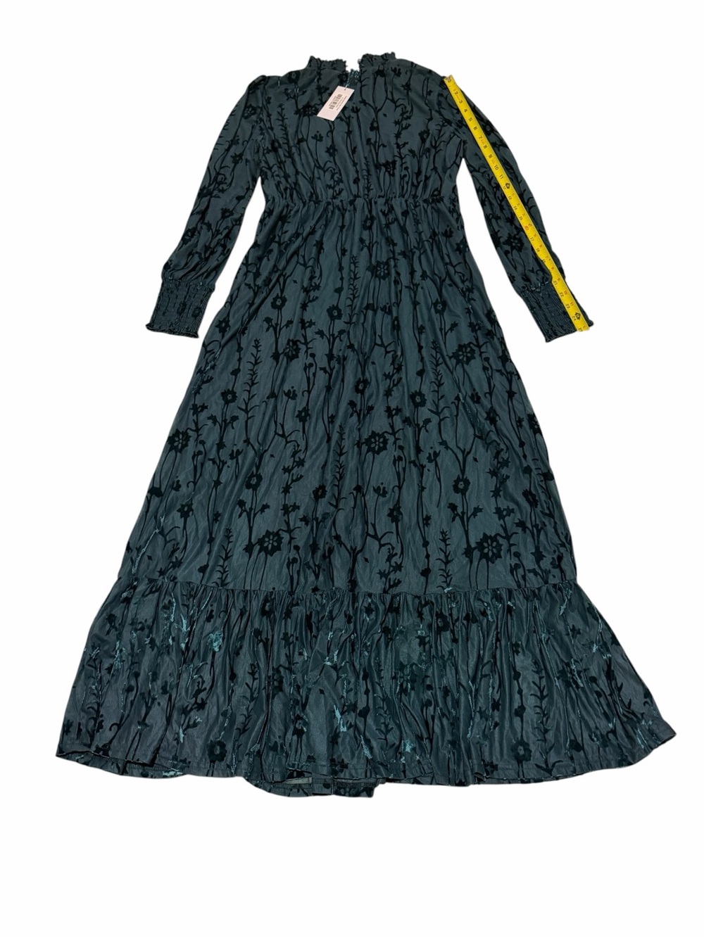 Baltic Born green Floral Puff-Sleeve Maxi Dress, NWT - Picture 11 of 15